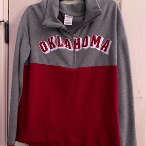 pink victoria’s secret OU SOONERS pullover